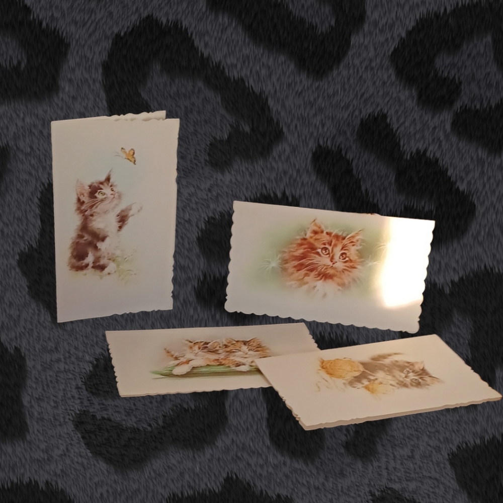 Vintage cat cards